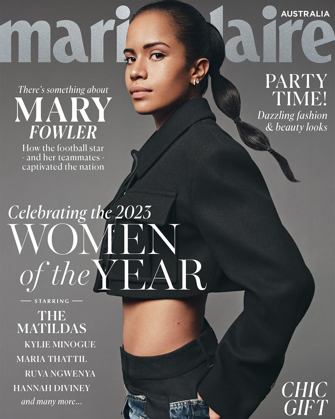 Mary Fowler on the cover of Marie Claire Magazine