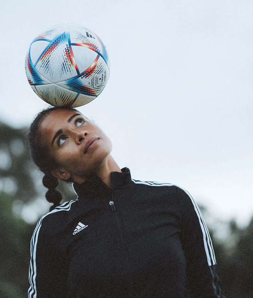 Mary Fowler balancing soccer ball